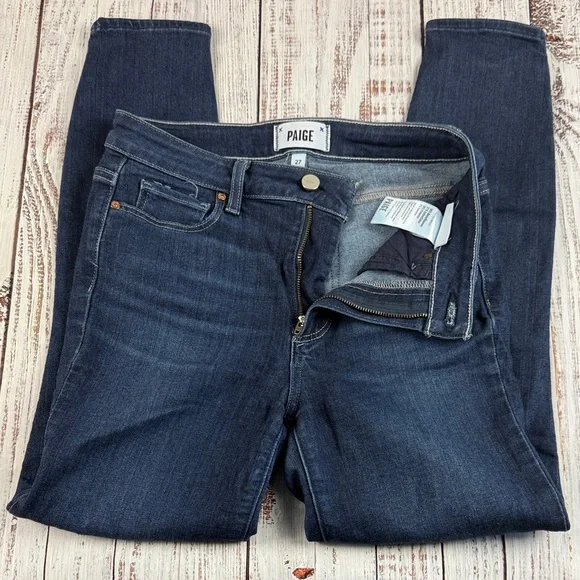 Paige “HOXTON CROP” skinny blue jeans Size 27 - Picture 2 of 12